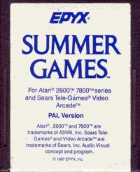 Summer Games (barcode back) Box Art