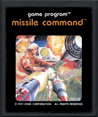 Missile Command (1987 / 1991 cartridge) Box Art