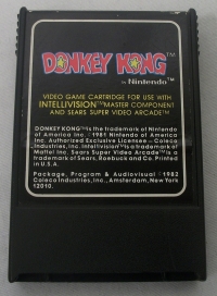 Donkey Kong (black cartridge) Box Art