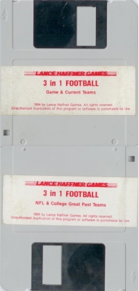 3 in 1 College & Pro Football Box Art