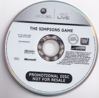 Simpsons Game, The (Not for Resale) Box Art