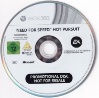 Need for Speed: Hot Pursuit (Not for Resale) Box Art