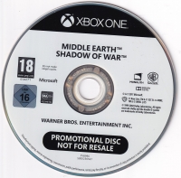 Middle-Earth: Shadow of War (Not for Resale) Box Art