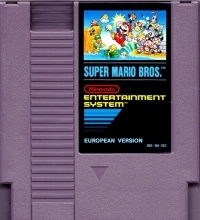 Super Mario Bros. (European Version / black Seal / NES-SM-EEC SCN cart) Box Art