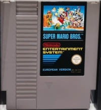 Super Mario Bros. (European Version / Action Series / NES-SM-SCN SCN cart) Box Art