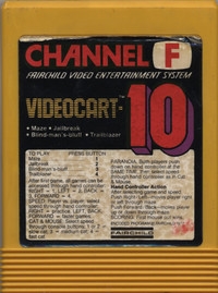 Videocart-10: Maze / Jailbreak / Blind-man's-bluff / Trailblazer Box Art