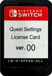 Quest Settings License Card ver. 00 Box Art