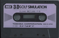 3-D Golf Simulation (HX-S600) Box Art