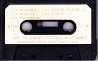 5 Games Tape (Datacom Publications) Box Art