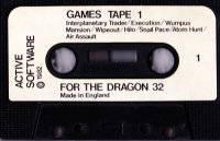 Games Tape 1 (blue text cover) Box Art
