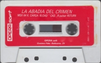 Abadía del Crimen, La (MCM Software / red label cassette) Box Art