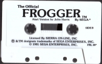 Frogger (cassette / Atari Version) Box Art