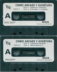 Comic Arcade & Aventura (black cassettes) Box Art