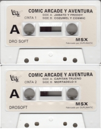 Comic Arcade & Aventura (white cassettes) Box Art