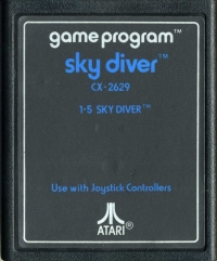 Sky Diver - Atari Text Label Box Art