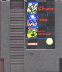 Super Mario Bros. / Tetris / Nintendo World Cup Box Art