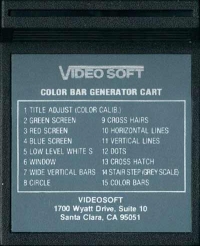 Color Bar Generator Cart Box Art