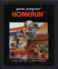 Home Run (1•8 Baseball / Atari, Corp.) Box Art