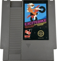Excitebike (3 screw cartridge / ⓂNintendo® / NES-EB-USA) Box Art