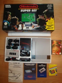 Nintendo Entertainment System Super Set - Super Mario Bros. / Tetris / Nintendo World Cup Box Art