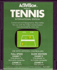 Tennis: International Edition Box Art