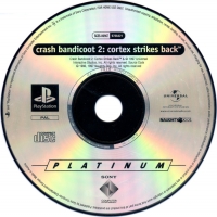 Crash Bandicoot 2: Cortex Strikes Back - Platinum Box Art