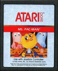 Ms. Pac-Man (grey box / Atari, Inc.) Box Art