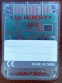 Joytech 1Mb Memory Card (clear) Box Art