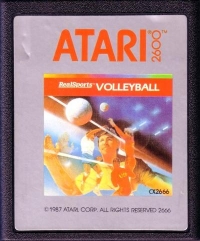 RealSports Volleyball (gray box / Made in Honk Kong / 1987) Box Art