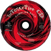 Interactive CD Sampler Pack Volume Three (SCUS-94966 / Version 3.5 sticker / 1 ring hub) Box Art