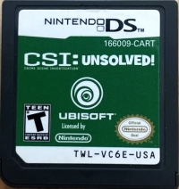 CSI: Crime Scene Investigation: Unsolved! Box Art