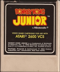 Donkey Kong Jr. (Coleco Cartridge) Box Art