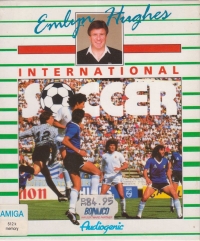 Emlyn Hughes International Soccer (white Amiga label) Box Art