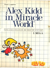 Alex Kidd in Miracle World (cardboard 1 tab) Box Art