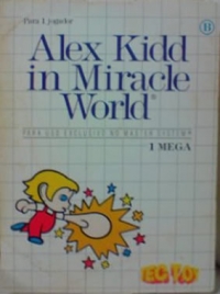Alex Kidd in Miracle World (cardboard 3 tabs, letter B) Box Art