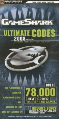 GameShark Ultimate Codes 2008 winter Box Art