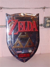 Legend of Zelda, The: A Link to the Past Retail Display Sign 1992 SNES Super Nintendo Box Art