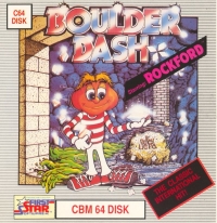 Boulder Dash starring Rockford (disk) Box Art