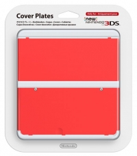New Nintendo 3DS Cover Plates No.018 - Solid Red Box Art