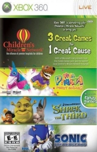 Children's Miracle Network: Viva Piñata: Party Animals / Shrek the Third / Sonic the Hedgehog Box Art