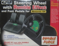 G64 Steering Wheel with Rumble Effect and Foot Pedals for Nintendo 64 Box Art