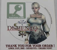 Play-Asia.com Demento Pre-Order Bonus Sticker Box Art