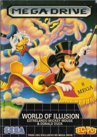World of Illusion Estrelando Mickey Mouse & Donald Duck Box Art