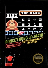 Donkey Kong Jr. Math (5 screw cartridge) Box Art