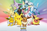 Pokémon Eevee poster w/Pikachu, Eevee and eight Eeveelutions Box Art