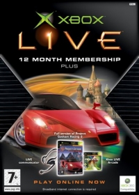 Xbox Live 12 Month Membership Plus Project Gotham Racing 2 Box Art