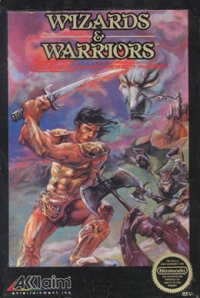 Wizards & Warriors (5 screw cartridge) Box Art