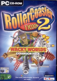 Rollercoaster Tycoon 2: Wacky Worlds Box Art