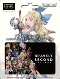 Bravely Second Nintendo 3DS Original Theme Download Number Card Box Art