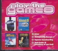 Play the Game: Driver, Championship Manager 3, Supreme Snowboarding, Tomb Raider III: Advebtures of Lara Croft Box Art